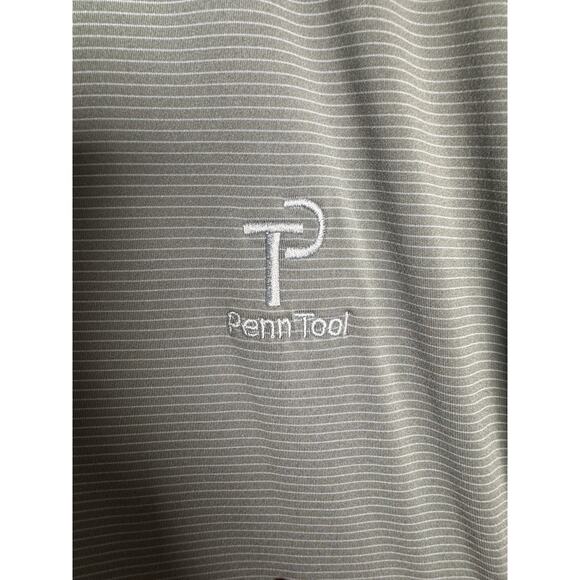 Peter Millar Polo Summer Comfort Mens Sz XL Golfcore Pinstriped Embroidered - Picture 2 of 8